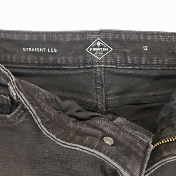St. John's Bay Women's Straight Leg Jeans Size 12 - Picture 3 of 9
